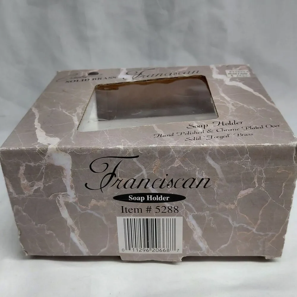 Vintage Gatco Franciscan Soap Holder Chrome Over Solid Brass New In Box NOS